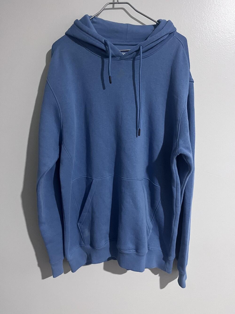 BCG Hoodie Mens XL Blue Pullover Hooded Pockets Drawstring Fleece Logo